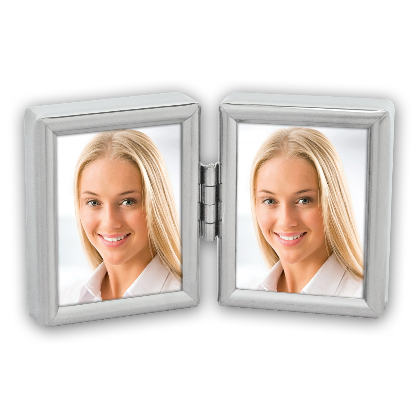 Cornice Mini Silver Multi con due Foto Omaggio Personalizzate FOTOSUMETAL DOPPIA
