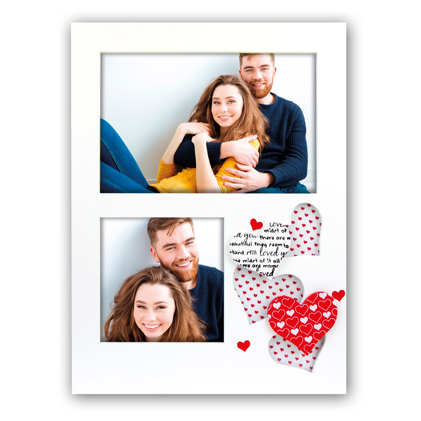 Cornice San Valentino Ab con due foto Omaggio personalizzate