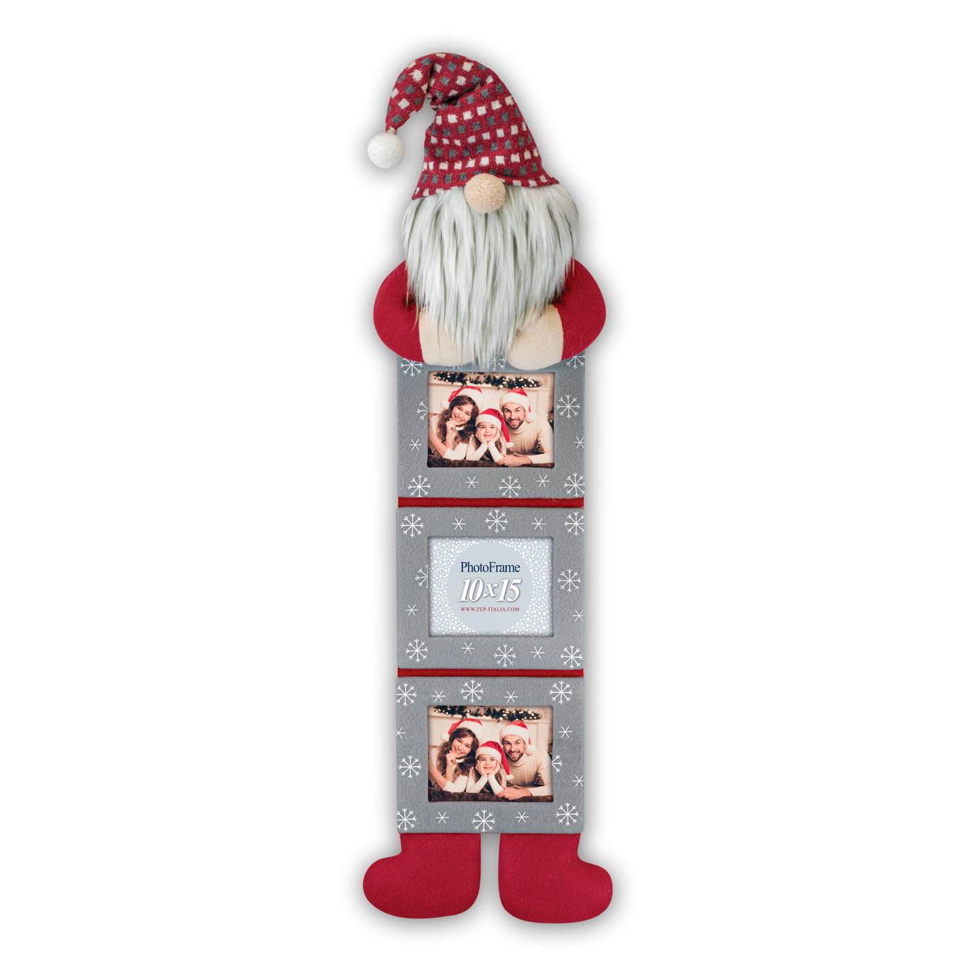 Cornice Natale trio con tre foto Omaggio Personalizzate