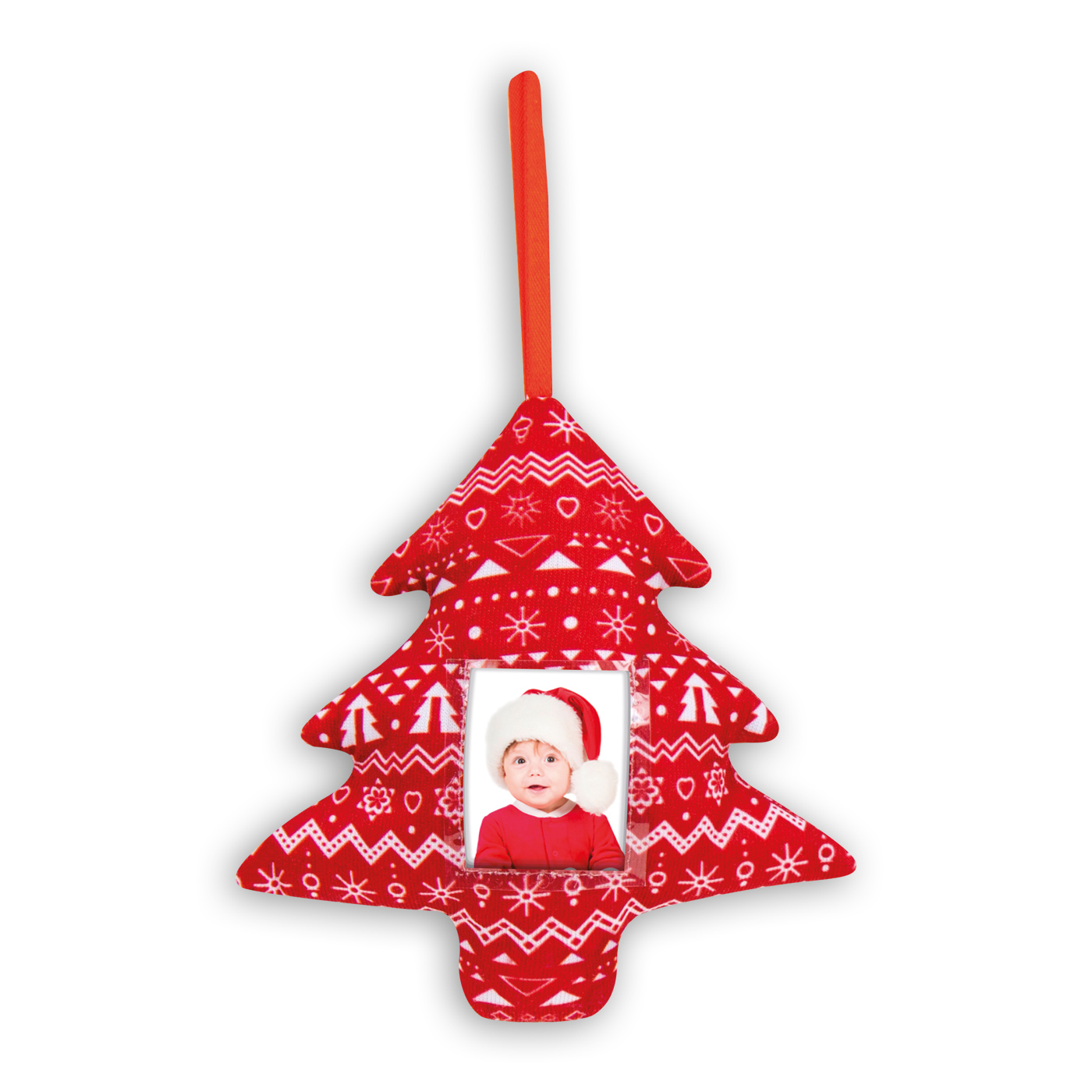 Pallina Natale Albero Stoffa con foto Omaggio Personalizzata