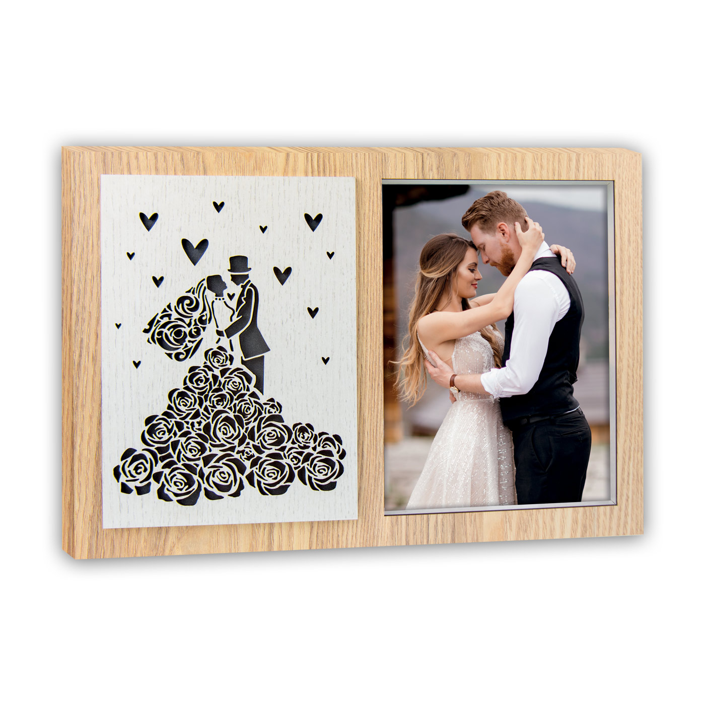 Cornice San Valentino P Love Wedding Famiglia con foto personalizzata
