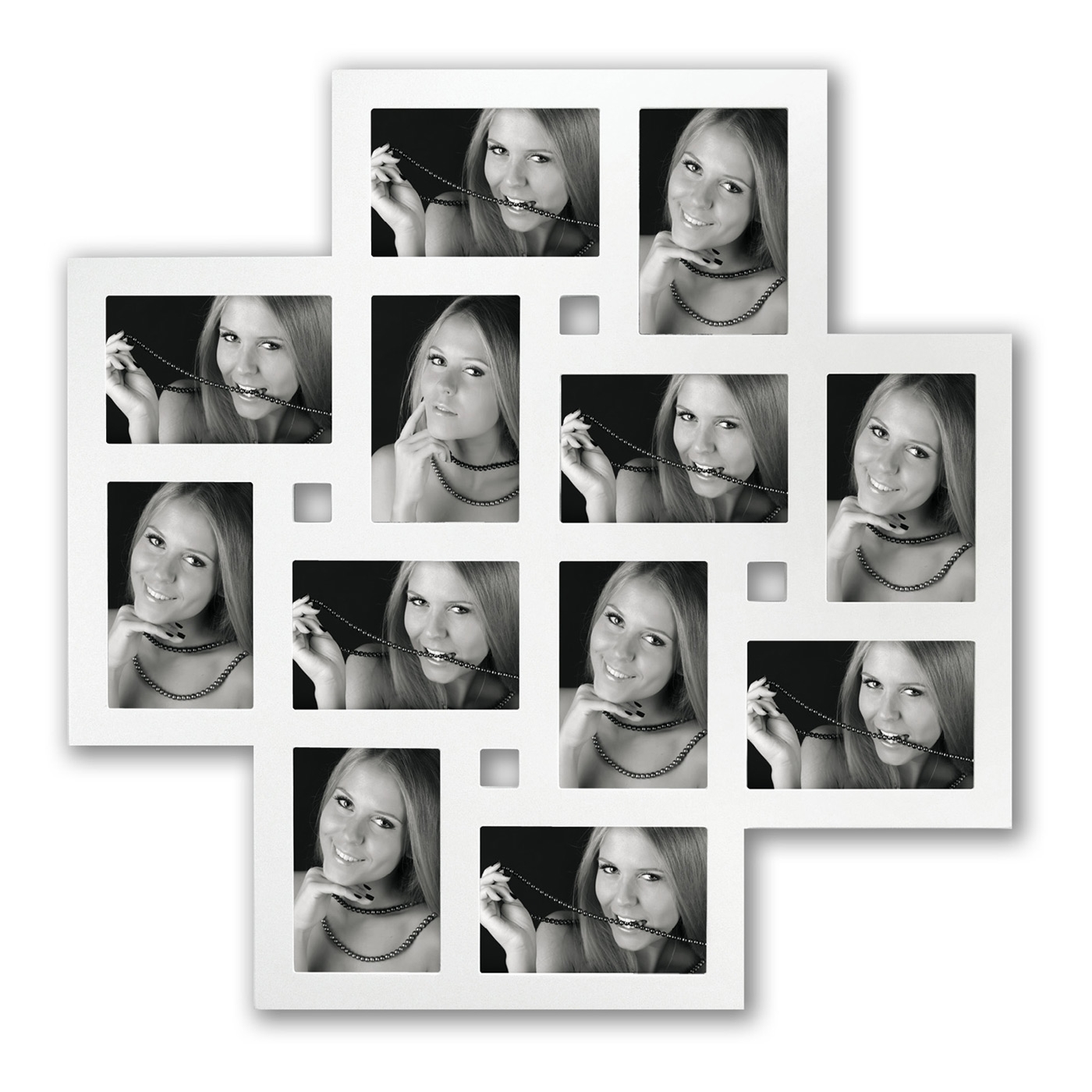 Cornice multi Bianca con dodici foto Omaggio Personalizzate