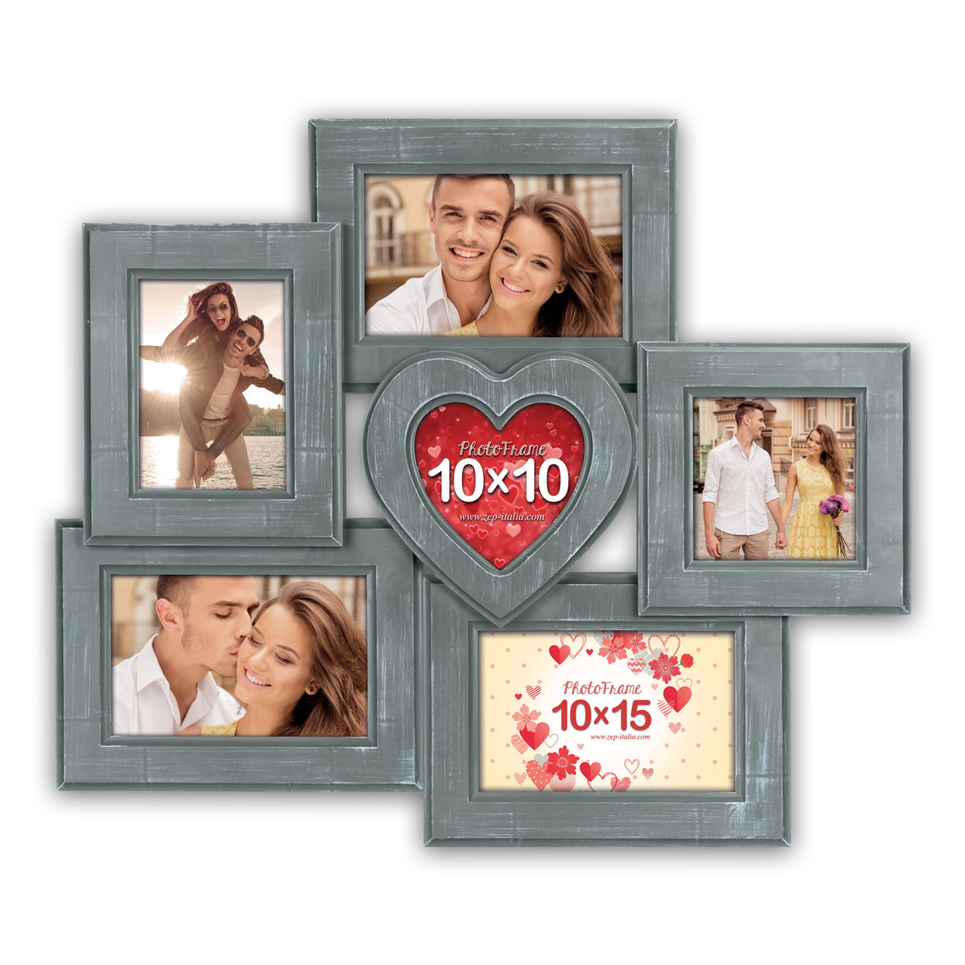 Cornice San Valentino D Multipla Love con sei foto Omaggio personalizzate
