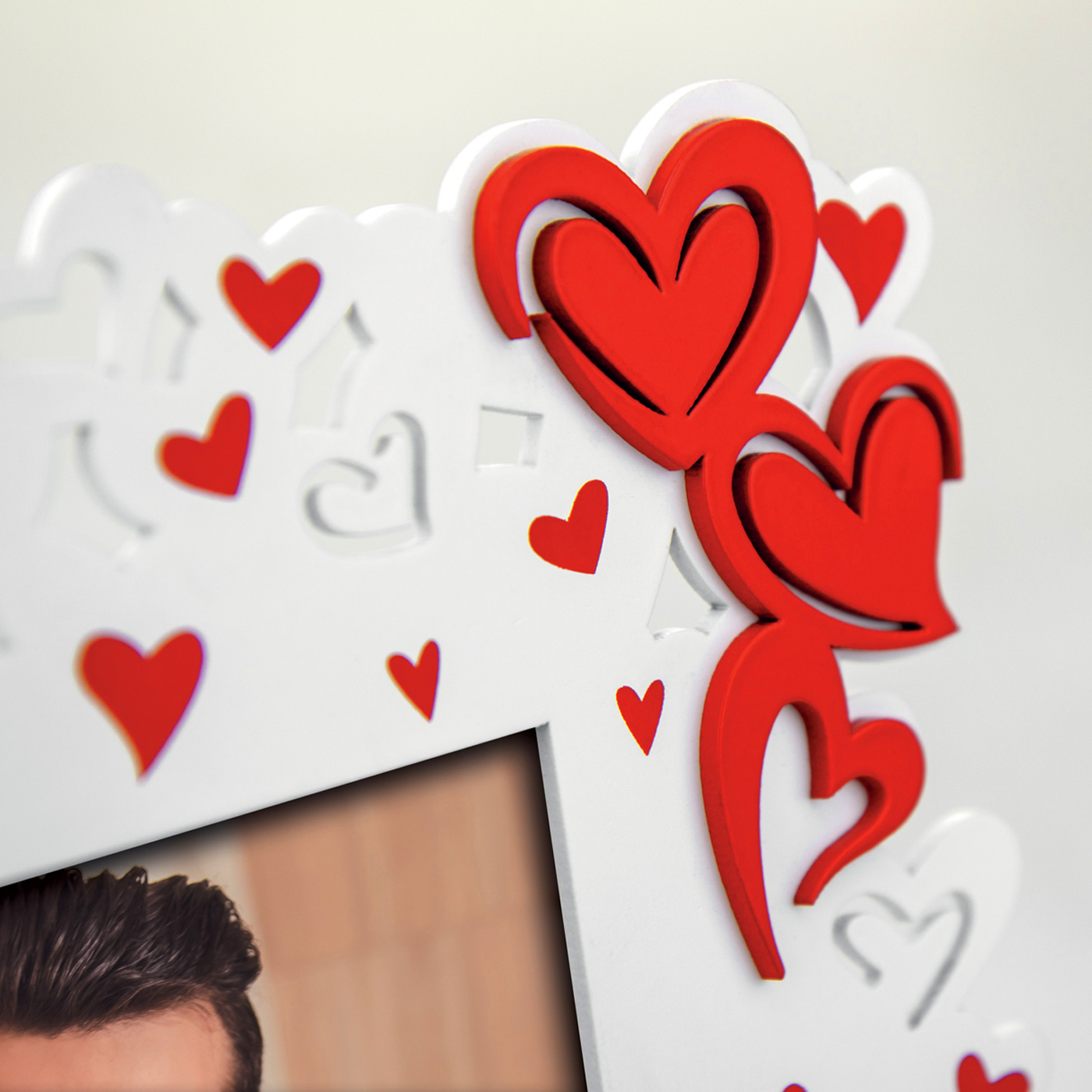 Cornice San Valentino w multipla Love con due foto Omaggio personalizzate - immagine 2