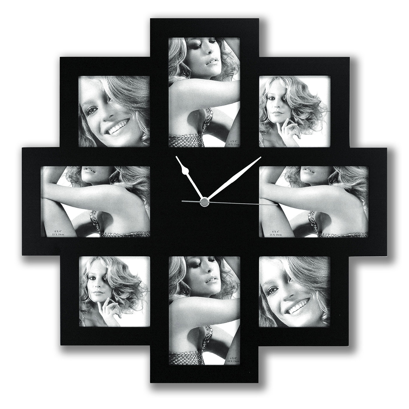 Cornice Orologio Multi Moderna con otto Foto Omaggio Personalizzate FOTOSUPHOTO TIME TARANTO 8Q