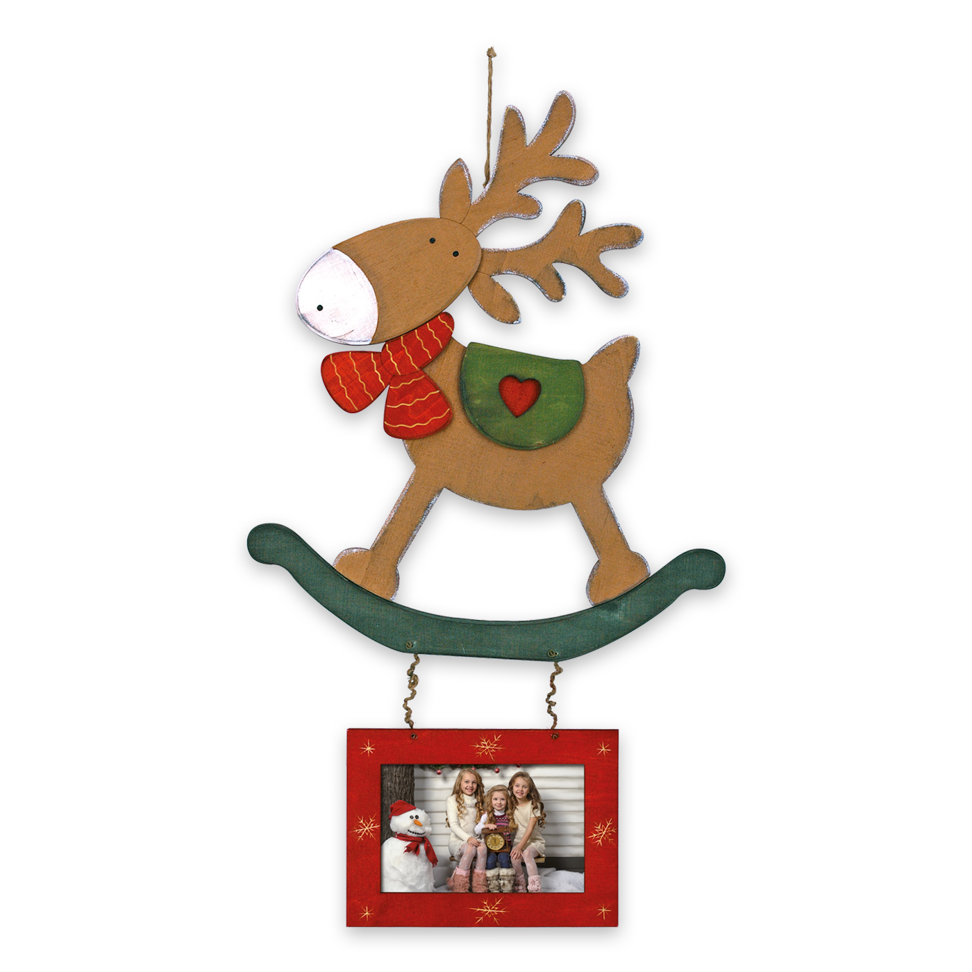 Cornice Natale Renna con foto Omaggio Personalizzata