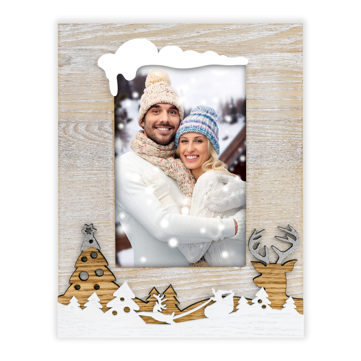 Cornice Portafoto Natalizio G con foto Omaggio Personalizzata