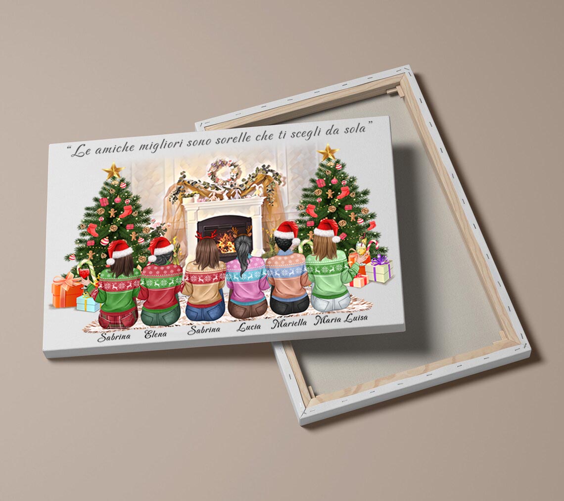 Tela Quadro Migliore Amiche Natale