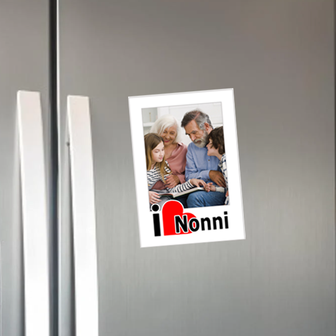 Calamita Magnete Nonni Polaroid Personalizzata