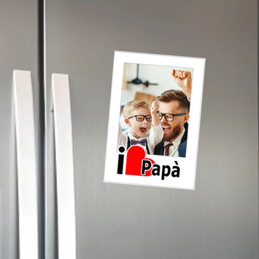 Calamita Magnete Papà modello Polaroid Personalizzata