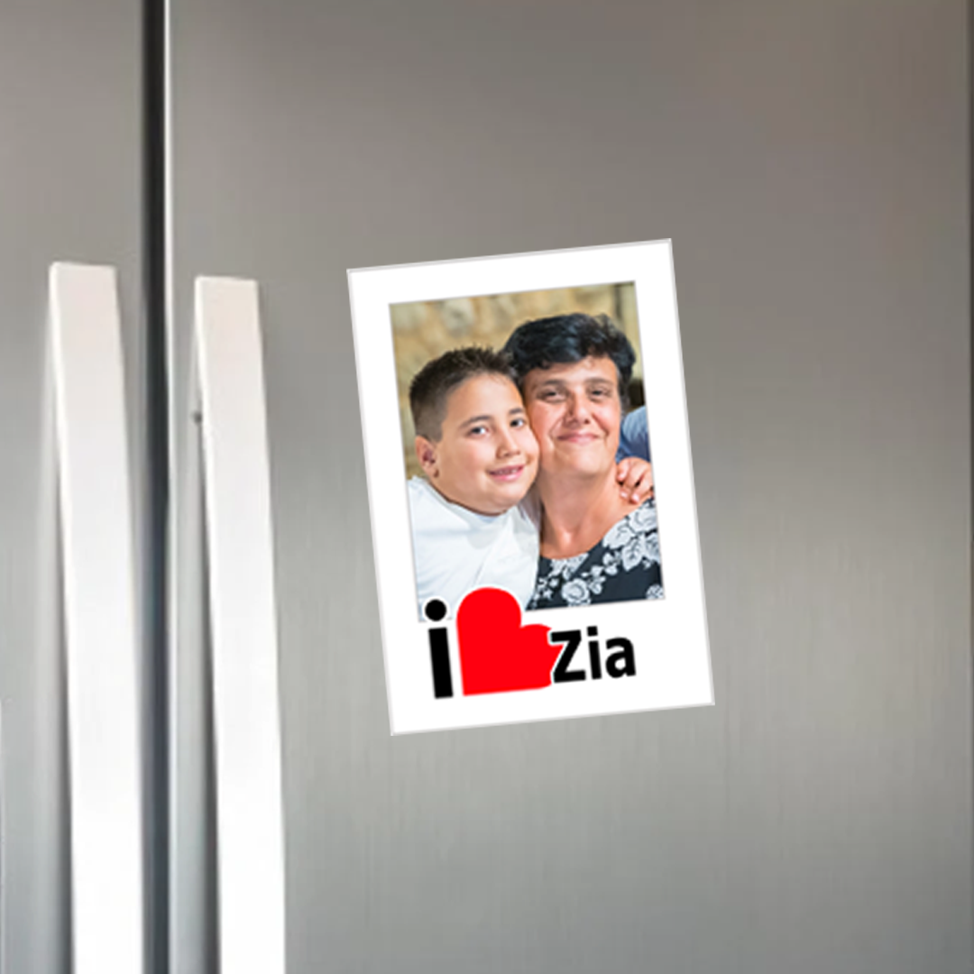 Calamita Magnete Zia modello Polaroid Personalizzata