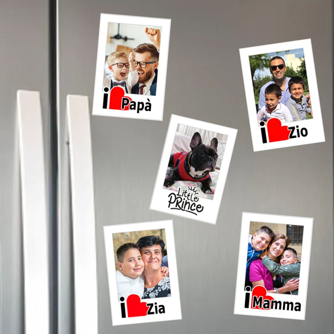 Calamite Magnete Famiglia Polaroid Personalizzate