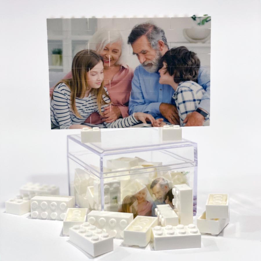 Mattoncini Nonni Puzzle con Foto e Frase Personalizzato