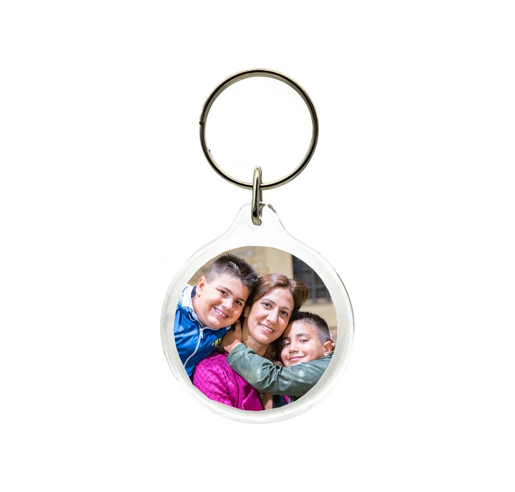 Foto Su Portachiavi Mamma Rotondo Personalizzato
