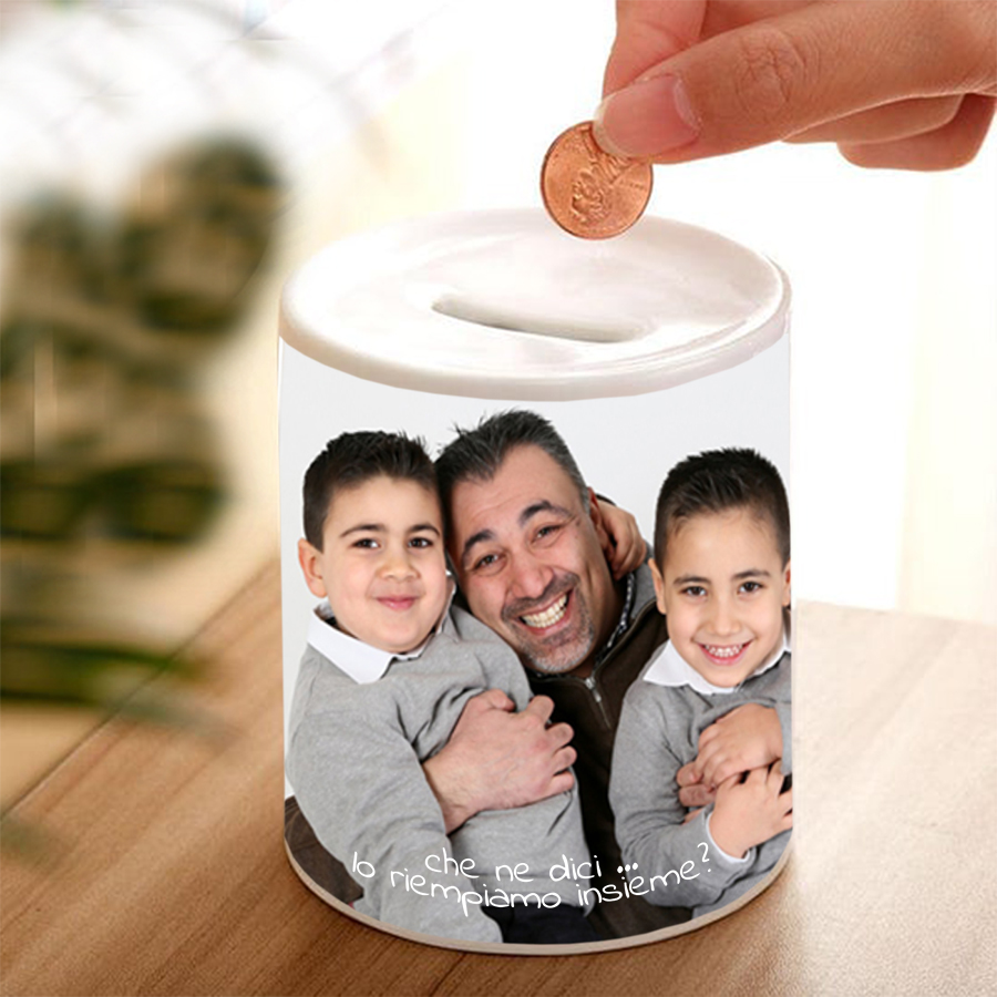 Salvadanaio Papà Personalizzato con Foto