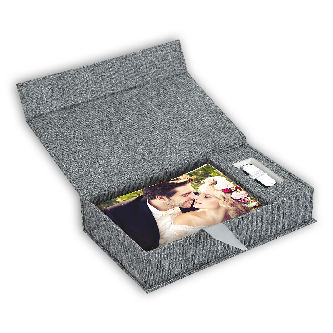 Box Cofanetto USB e Fotografie Wedding Grigio