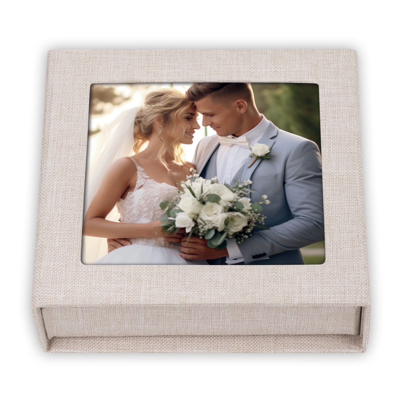 Box Cofanetto USB Wedding Rosa con foto Personalizzata