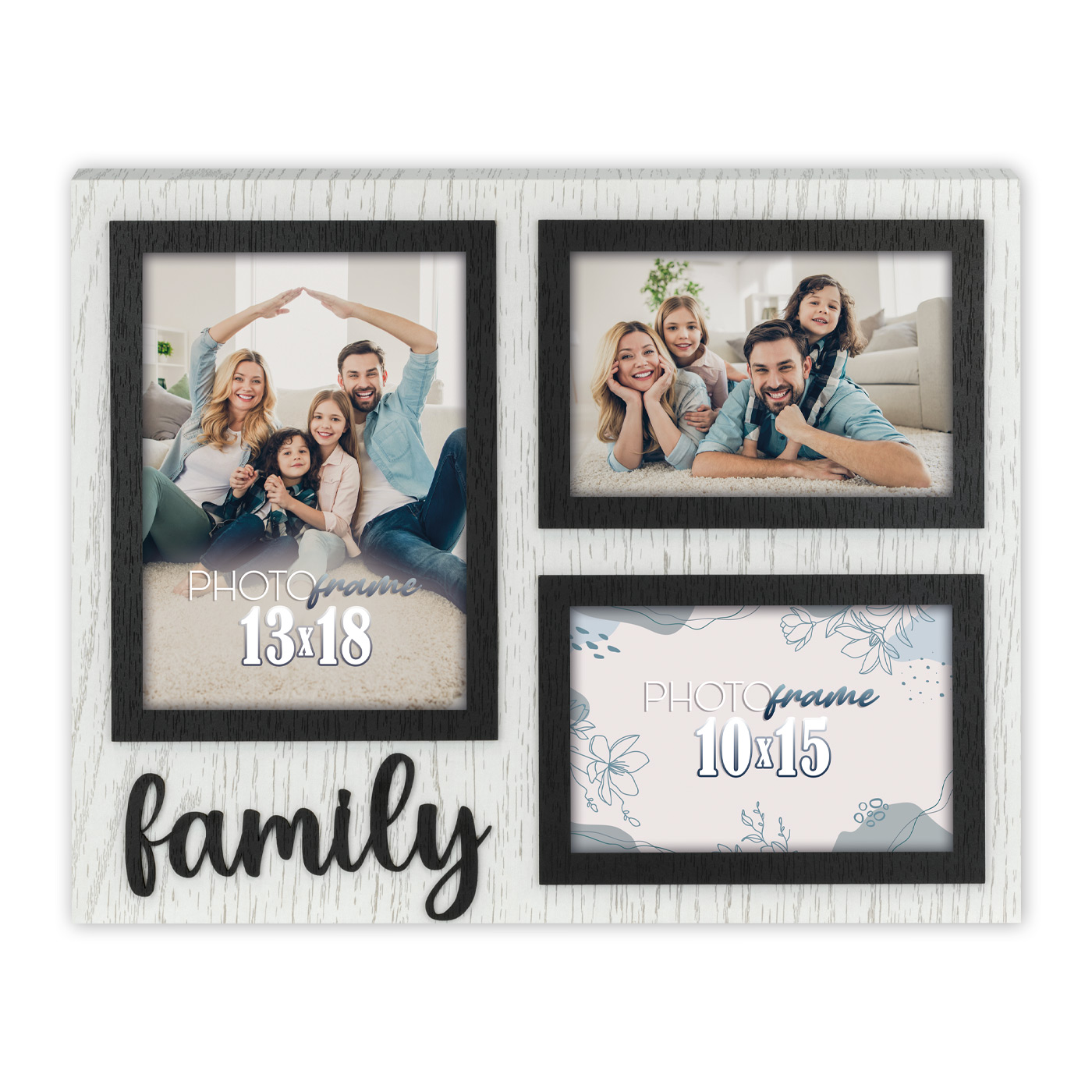 Cornice Famiglia Bianca multi foto personalizzate
